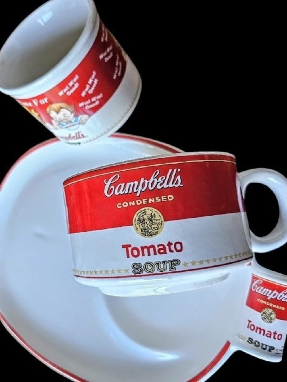 Campbells Soup Server Tray Set Plus Additional Mug